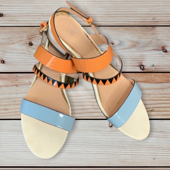 Azura Shoes - AZURA Orange and Blue Tresna Sandal